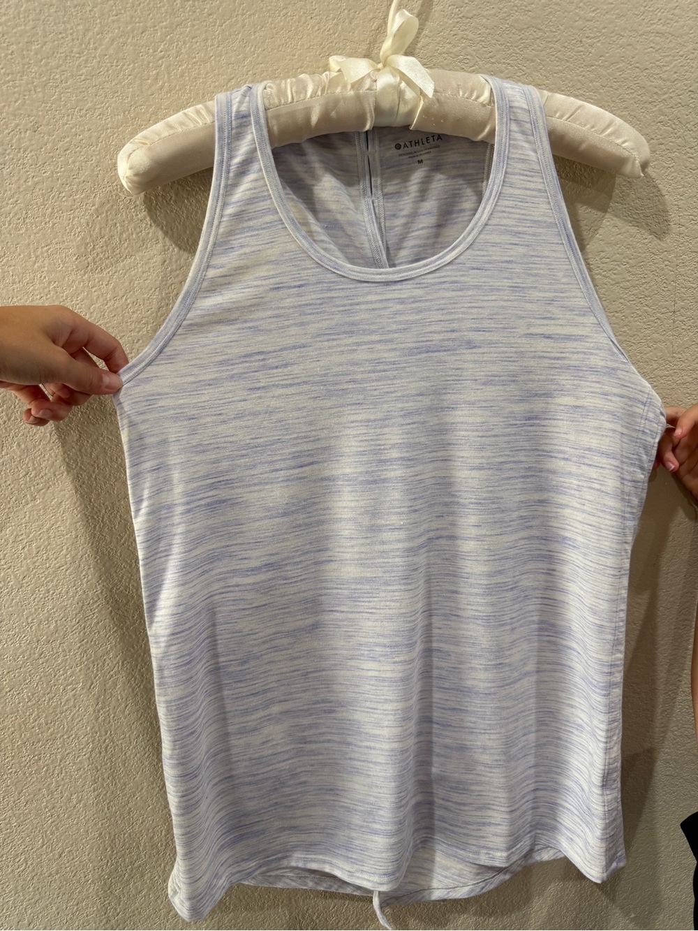Athleta Pale Blue Space-Dye Tank Top